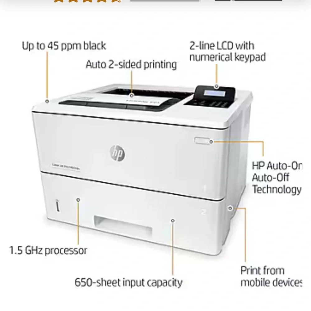 Brand new in box! Free shipping!!!! HP LaserJet Pro M501dn Black & White Printer